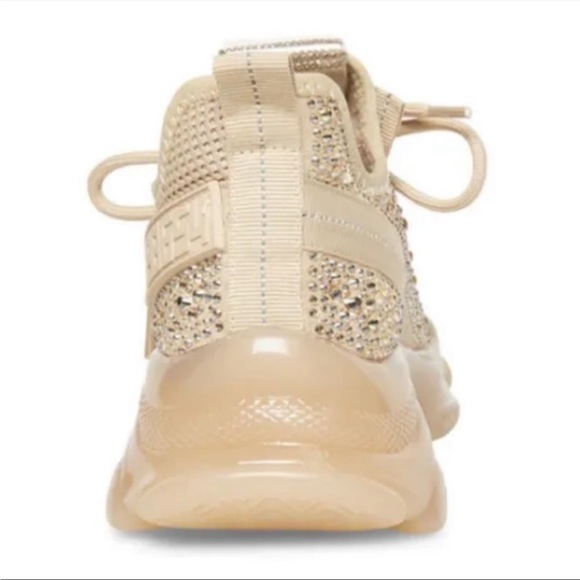 Steve Madden MAXIMA Blush Multi Textile Lace Up Sneakers with rhinestones NEW - Picture 6 of 11